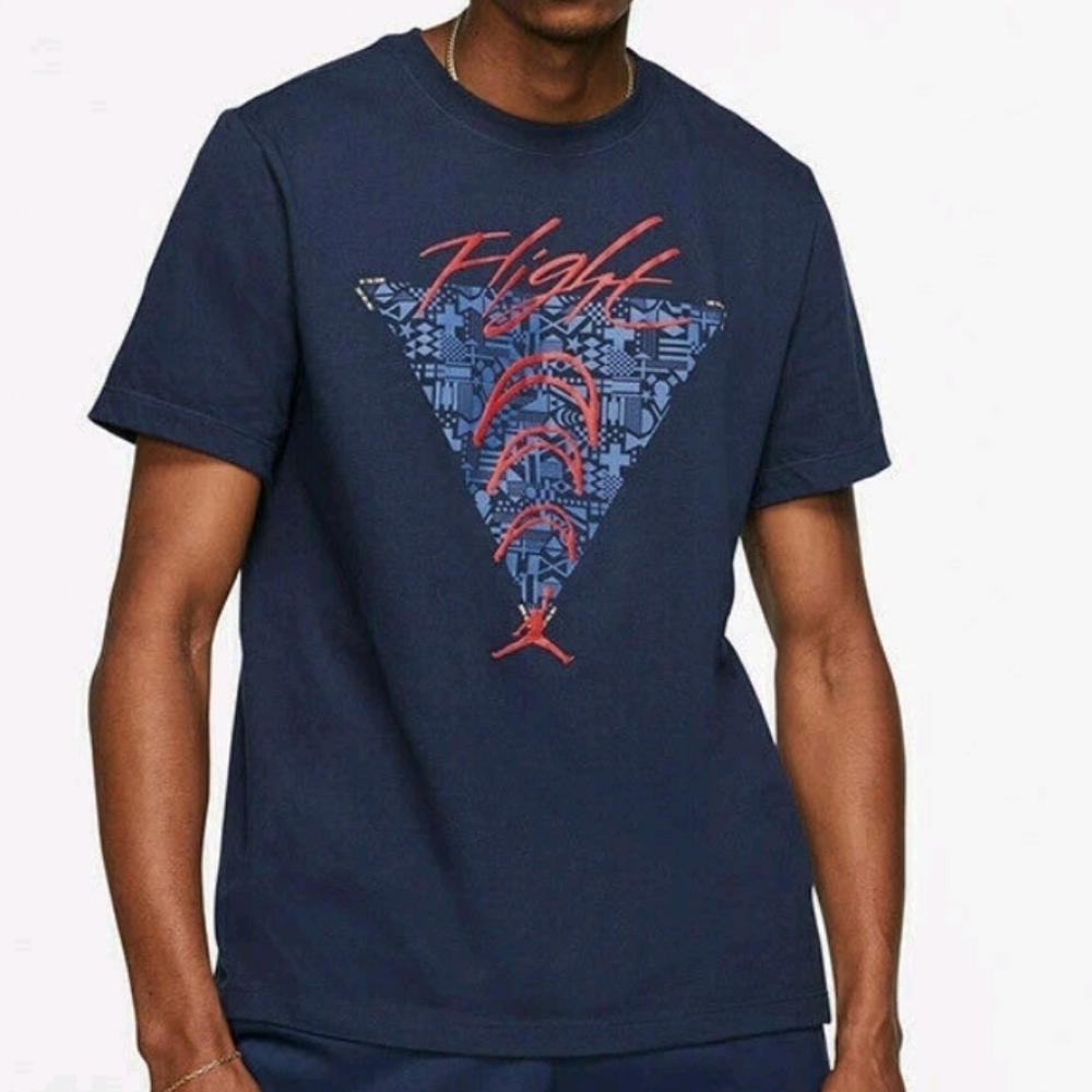 Jordan Navy and Red Graphic Tee